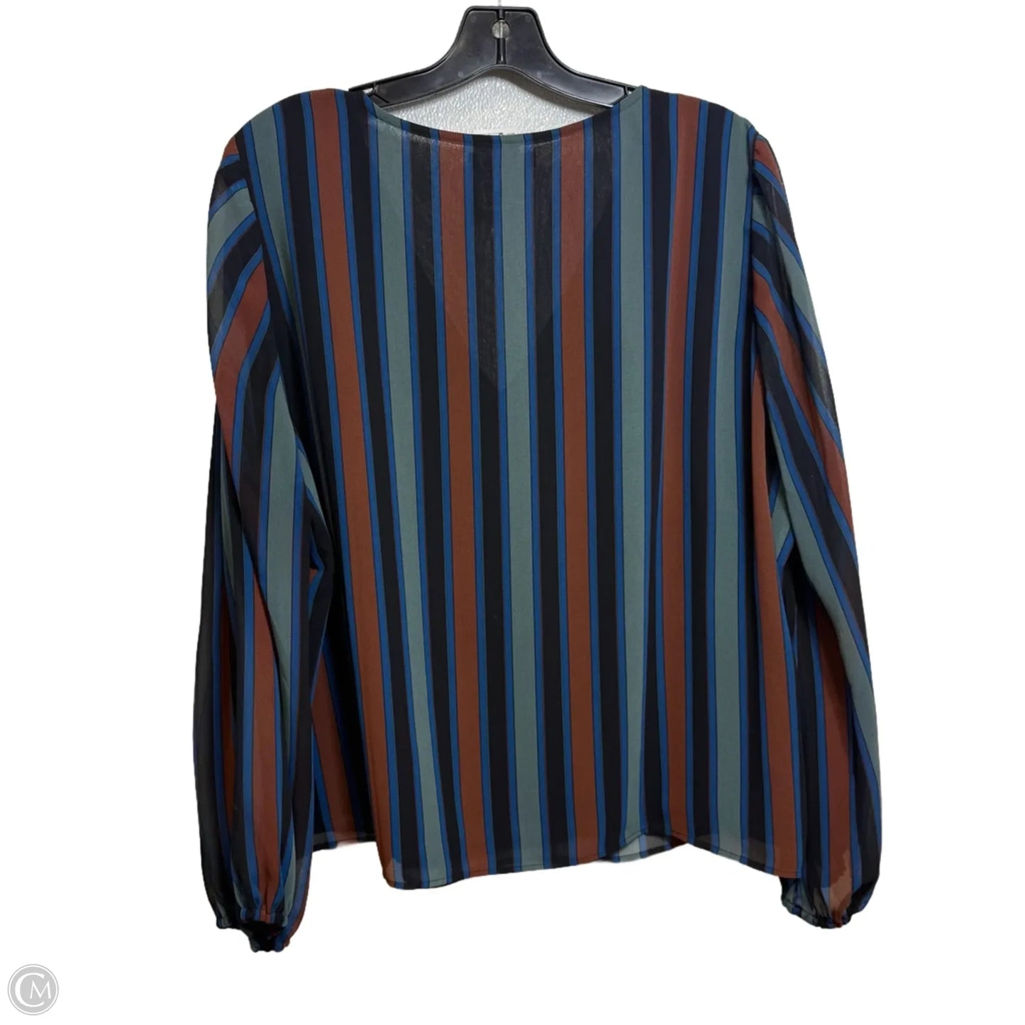Top Long Sleeve By Madewell In Striped Pattern, Size: 2x