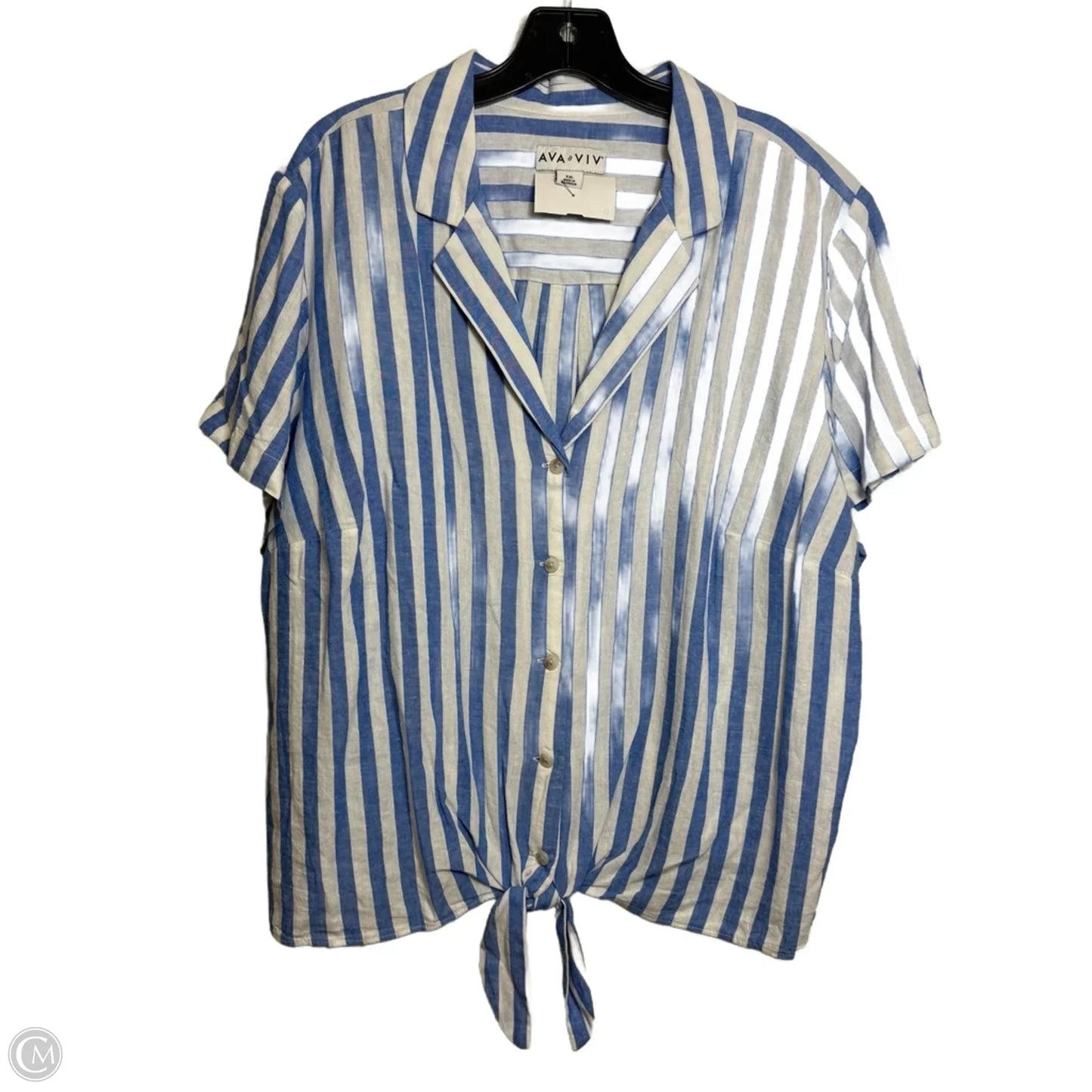 Shorts Set By Ava & Viv In Striped Pattern, Size: 1x