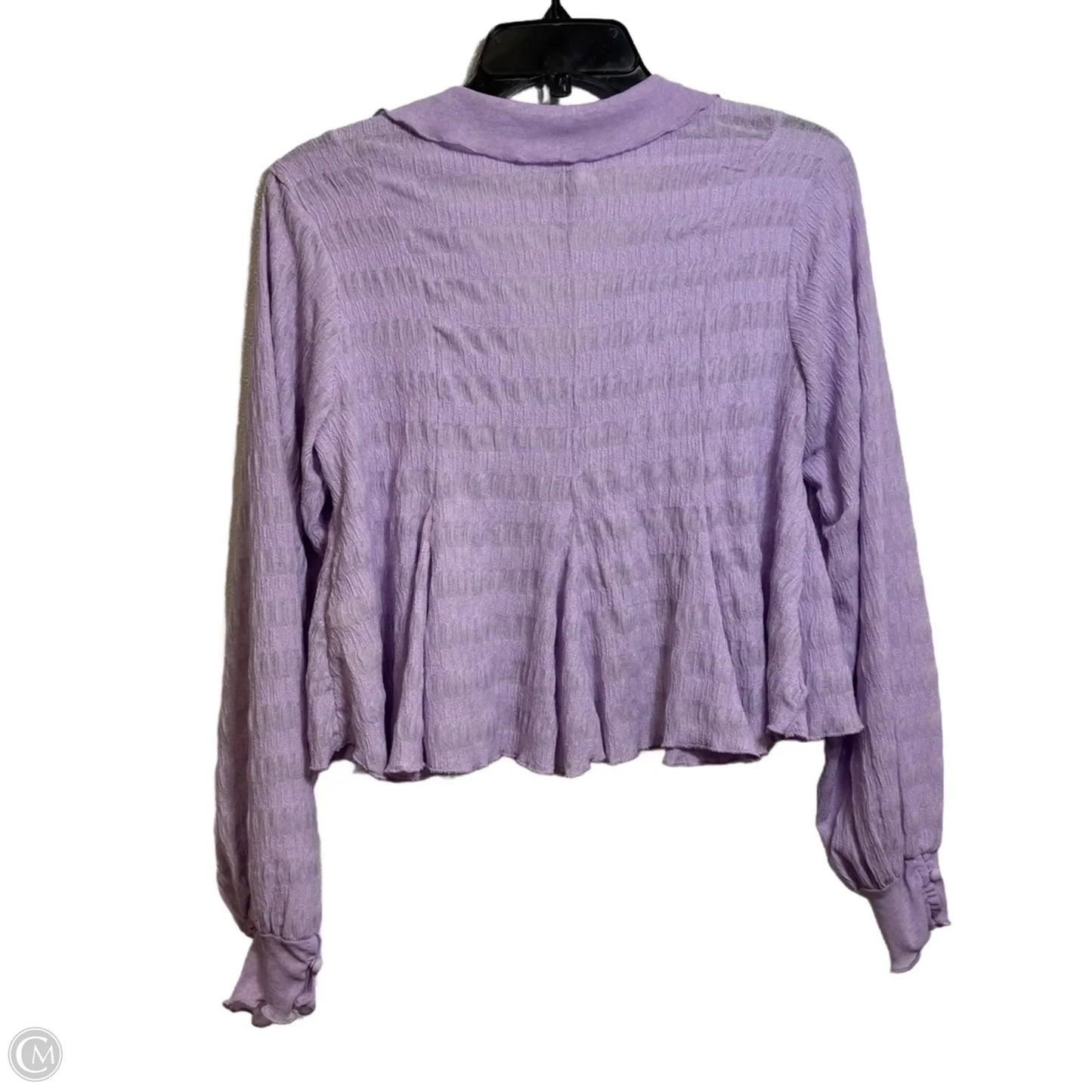 Top Long Sleeve By Anthropologie In Purple, Size: Xs