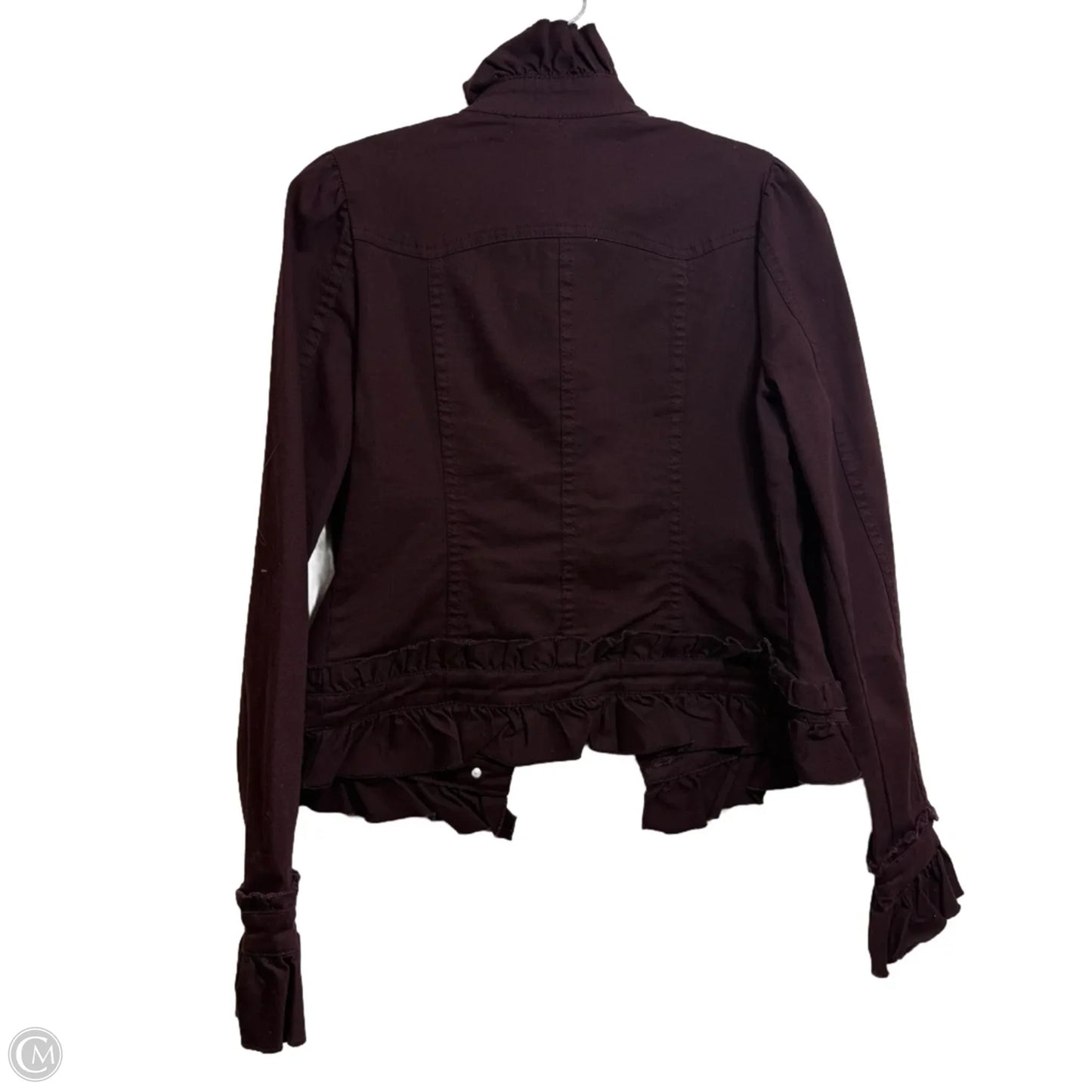 Jacket Denim By Inc In Maroon, Size: S
