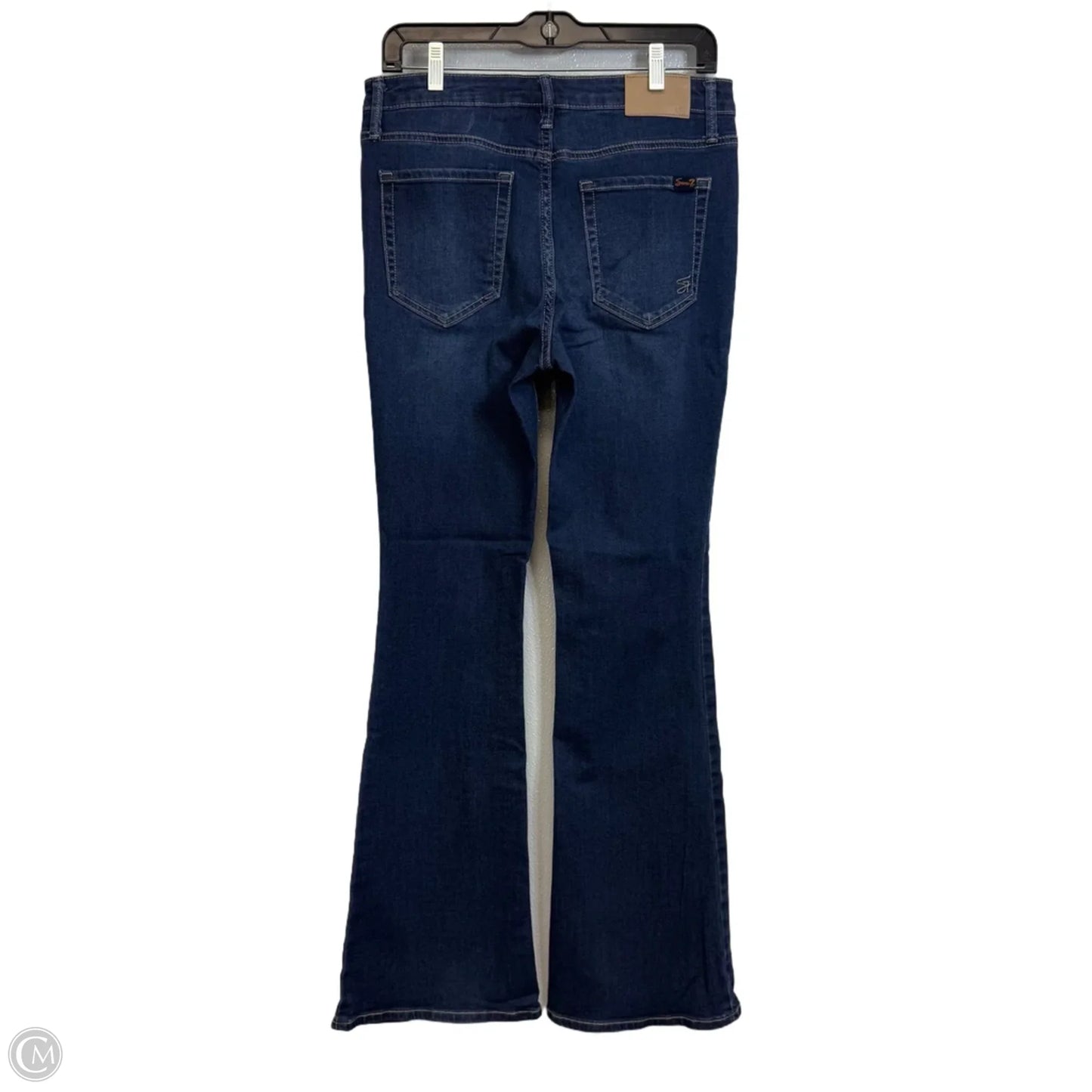Jeans Flared By Seven 7 In Blue Denim, Size: 6