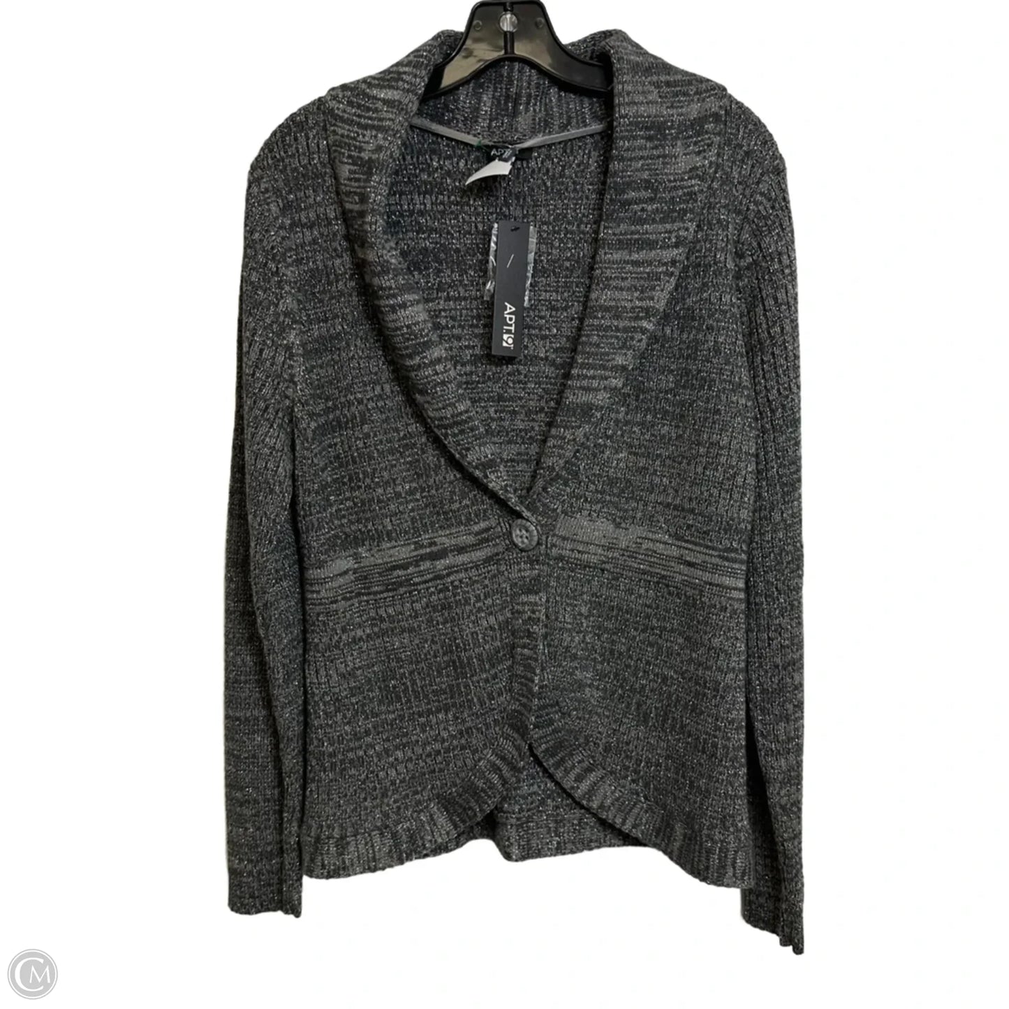 Cardigan By Apt 9 In Grey, Size: L