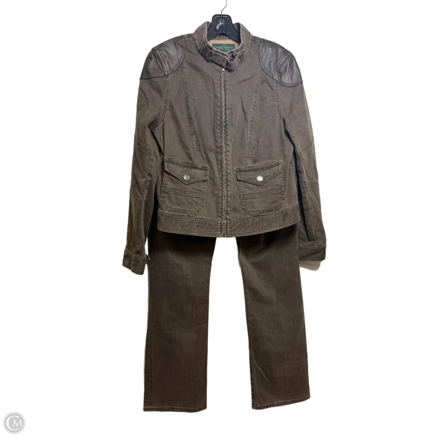 Pants & jacket Set 2pc By Lauren By Ralph Lauren In Brown, Size: 10
