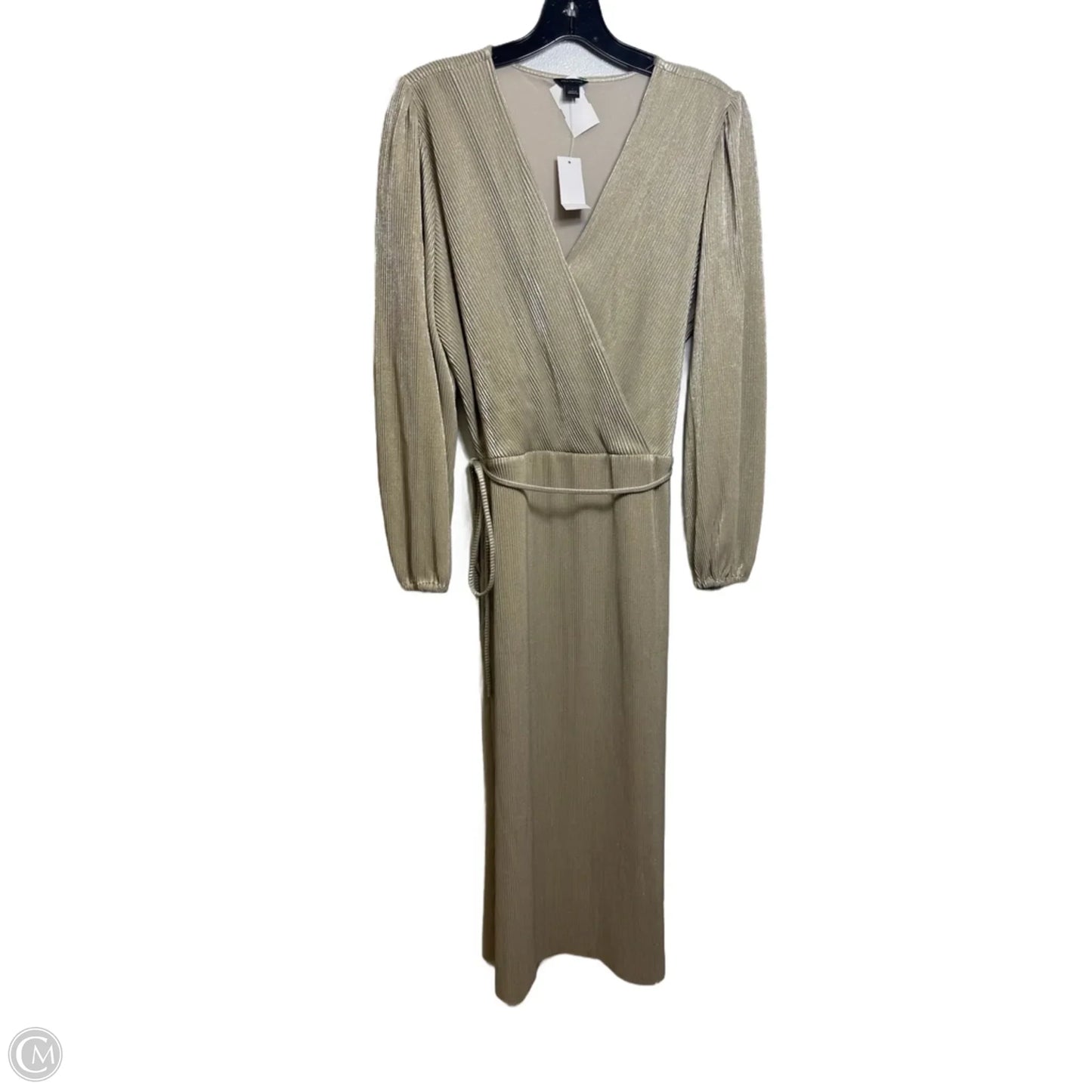 Dress Party Midi By Ann Taylor In Gold, Size: L