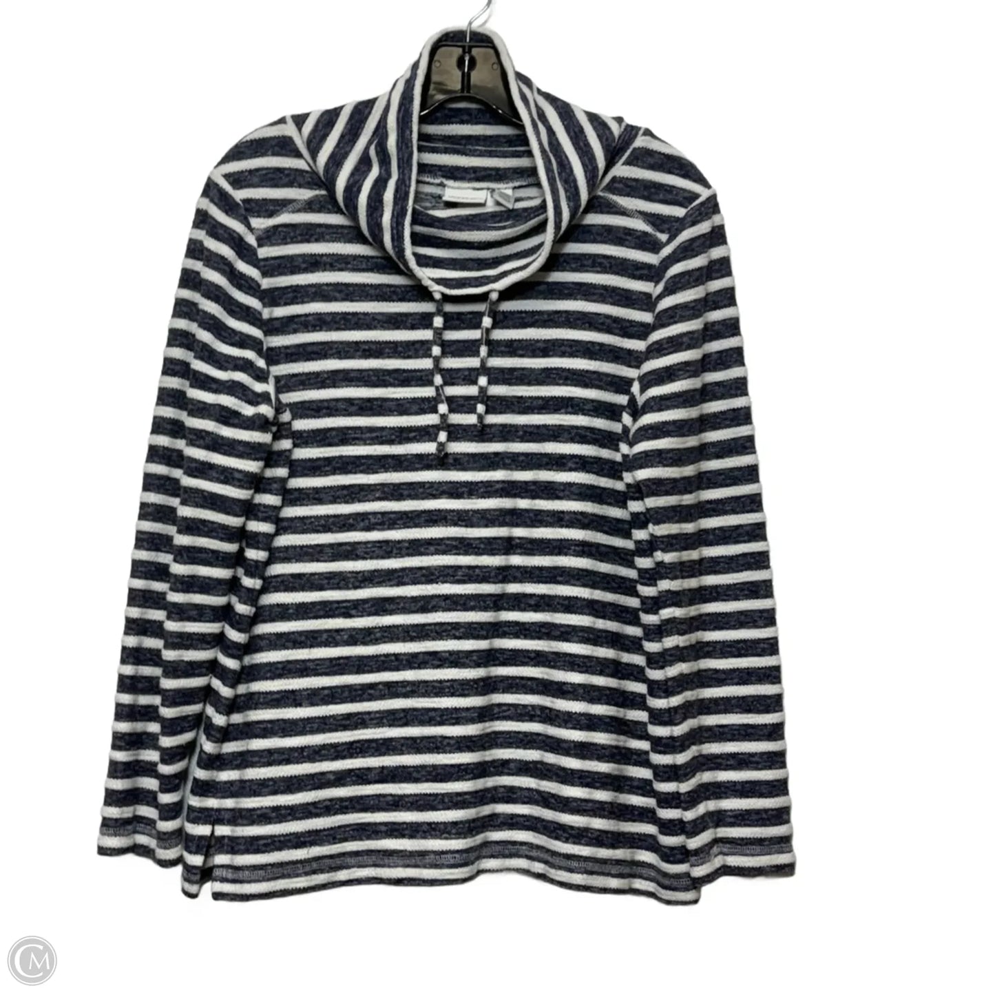 Top Long Sleeve By Chicos In Striped Pattern, Size: L