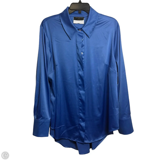 Blouse Long Sleeve By Lane Bryant In Blue, Size: 2x