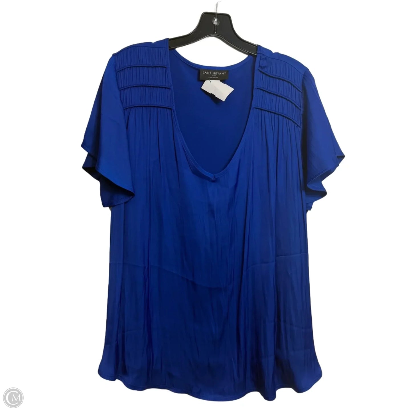 Top Short Sleeve By Lane Bryant In Blue, Size: 1x