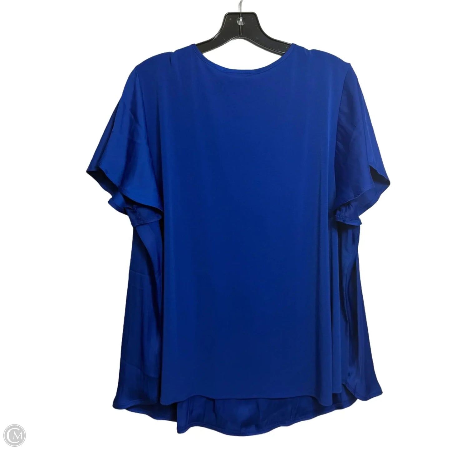 Top Short Sleeve By Lane Bryant In Blue, Size: 1x