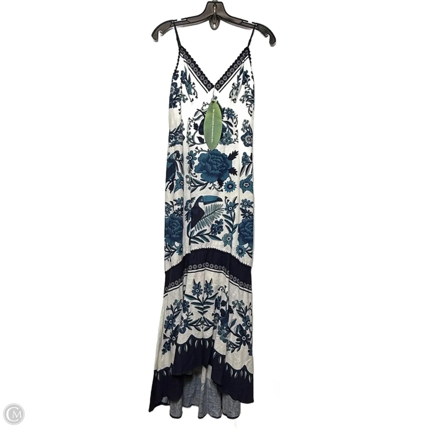 Tropical Tiles maxi dress Casual Midi By Farm Rio In Blue, Size: M