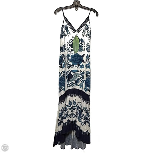 Tropical Tiles maxi dress Casual Midi By Farm Rio In Blue, Size: M