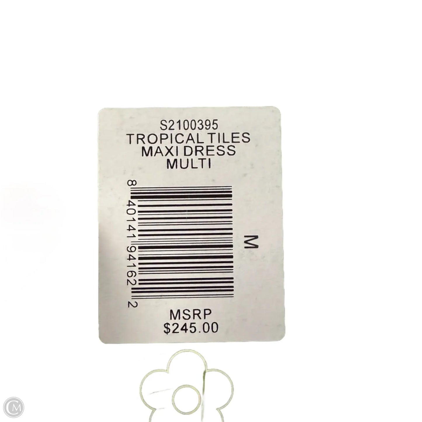 Tropical Tiles maxi dress Casual Midi By Farm Rio In Blue, Size: M