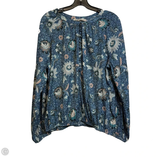 Top Long Sleeve By Loft In Blue, Size: L