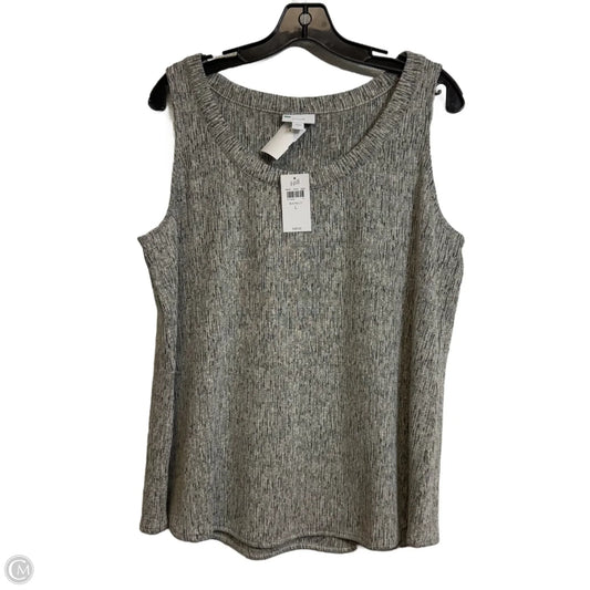 Top Sleeveless By Pure Jill In Grey, Size: L