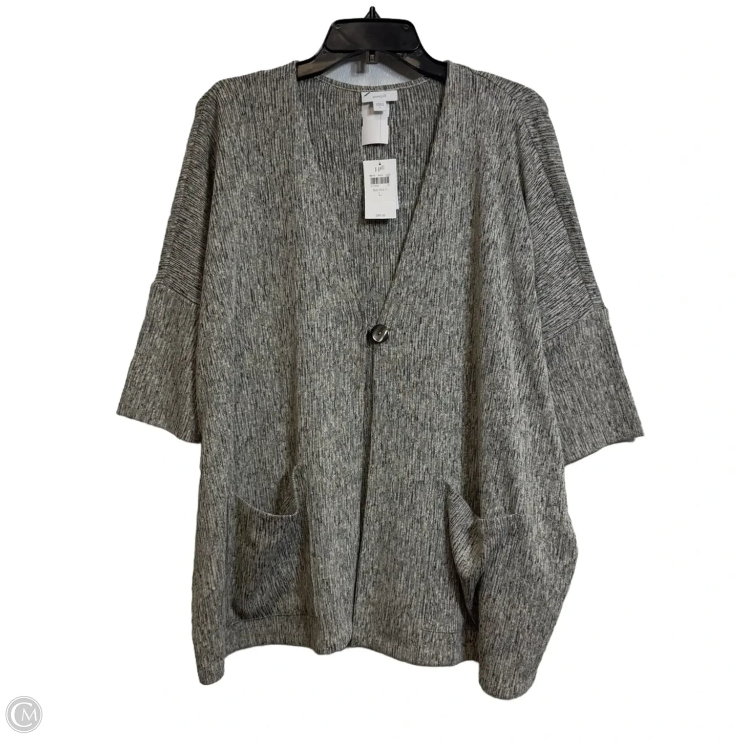 Cardigan By Pure Jill In Grey, Size: L
