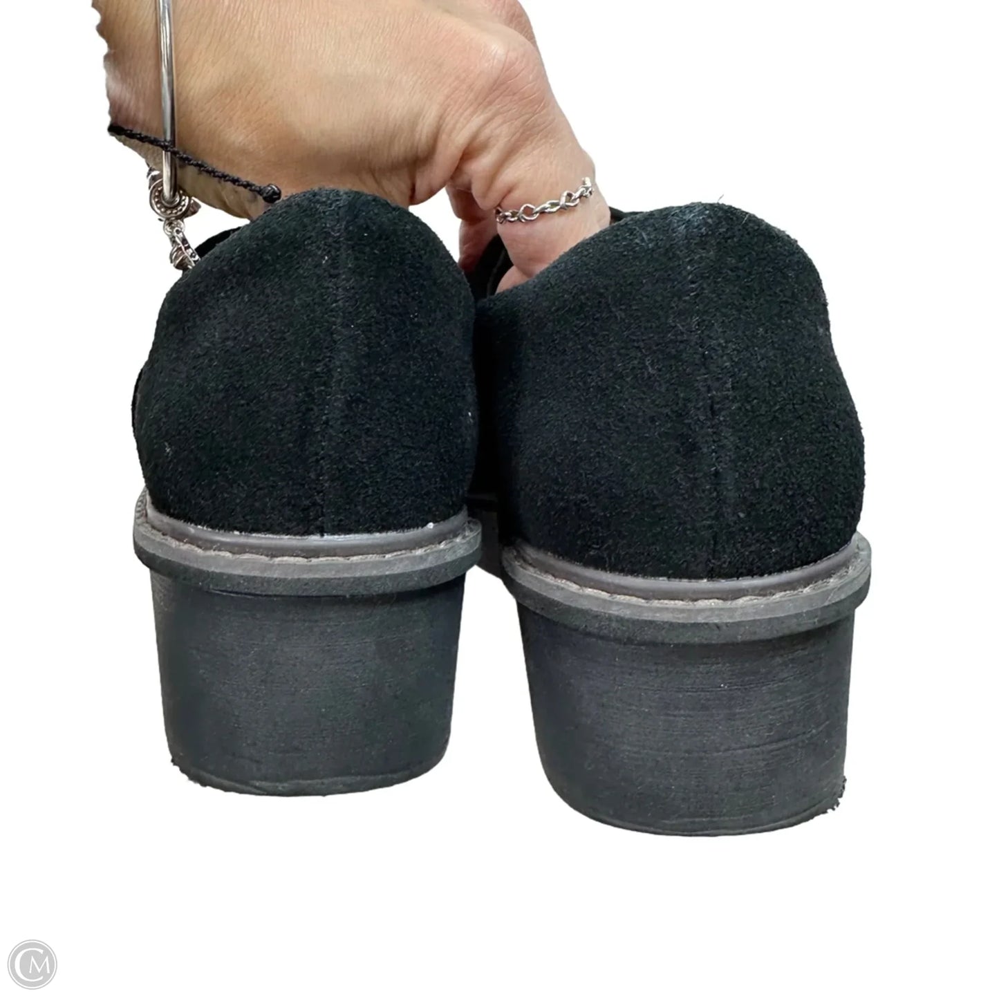 Shoes Heels Wedge By Clarks In Black, Size: 9