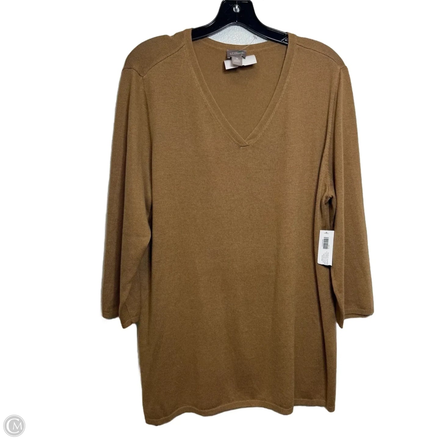 Sweater By Chicos In Tan, Size: Xl