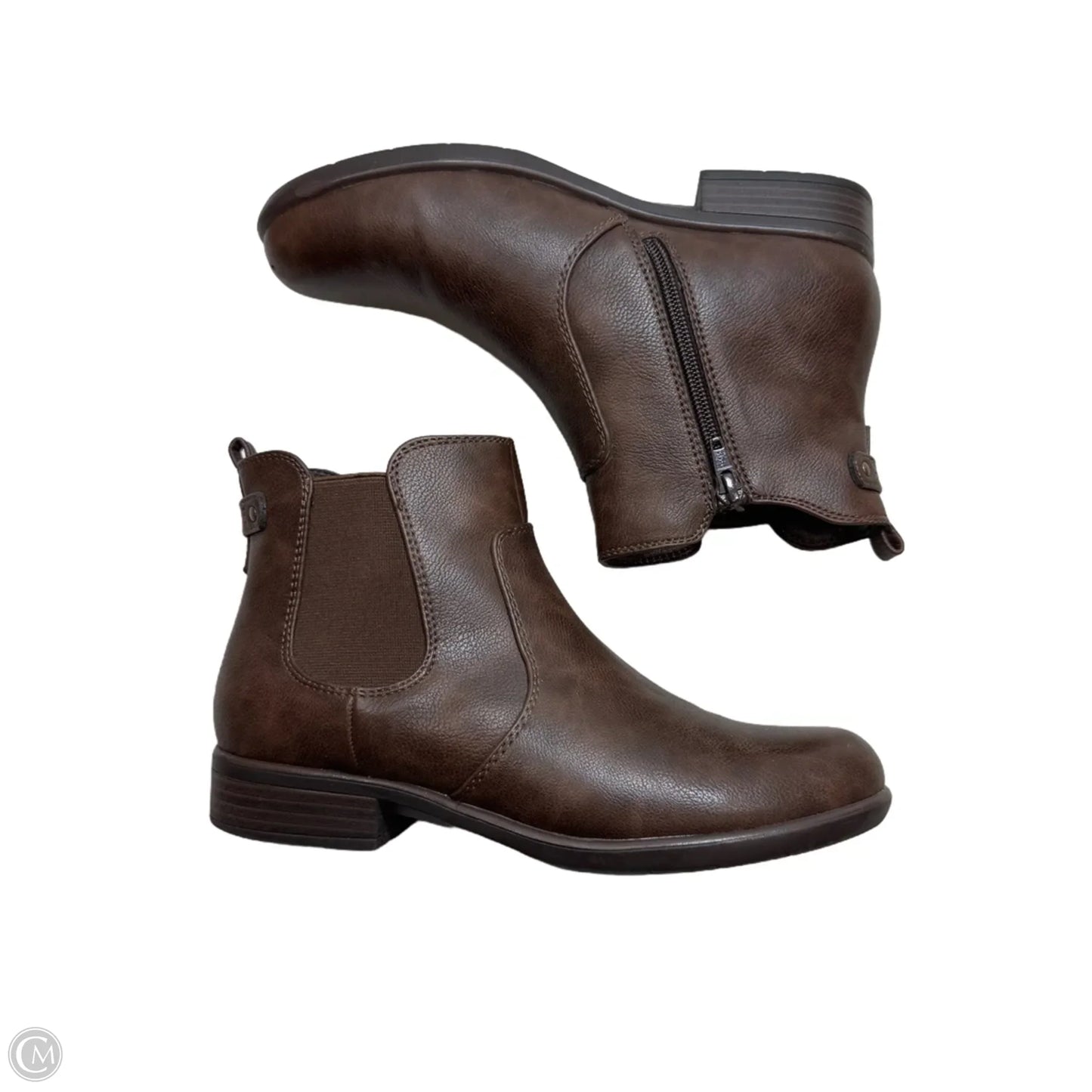 Boots Ankle Flats By Yuu Collection In Brown, Size: 8