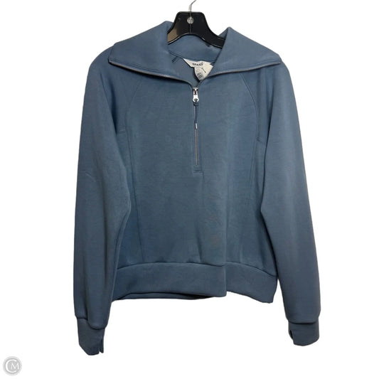 Athletic Top Long Sleeve Collar By Spanx In Blue, Size: S