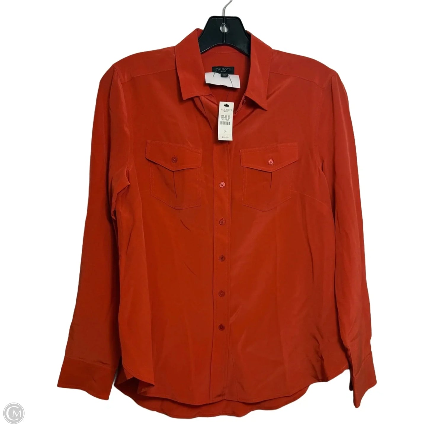 Blouse Long Sleeve By Talbots In Copper, Size: 2p