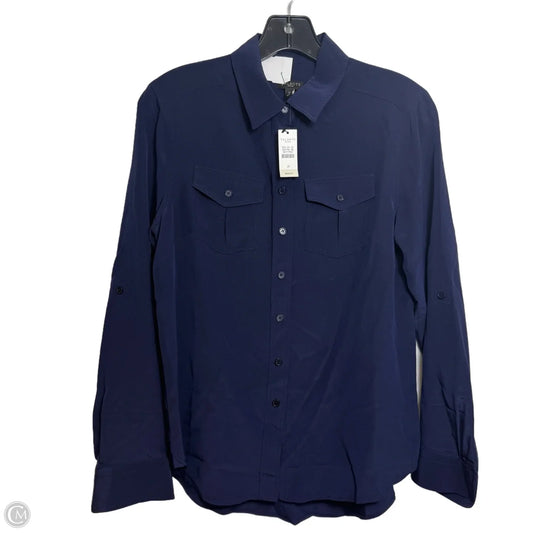 Blouse Long Sleeve By Talbots In Navy, Size: 2p