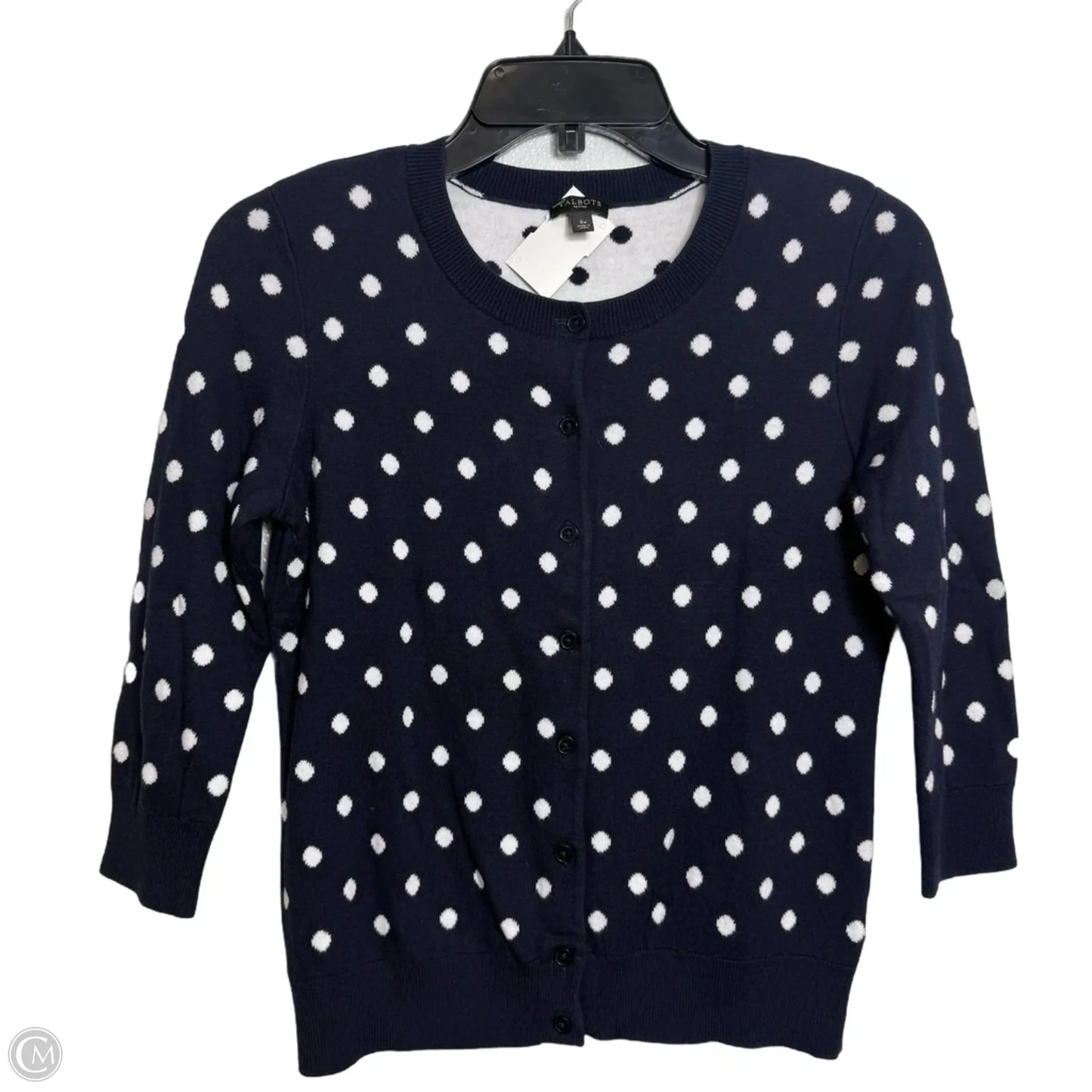 Cardigan By Talbots In Polkadot Pattern, Size: Sp