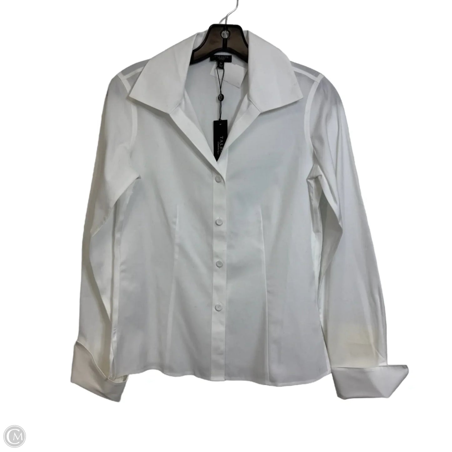 Blouse Long Sleeve By Talbots In White, Size: 2p