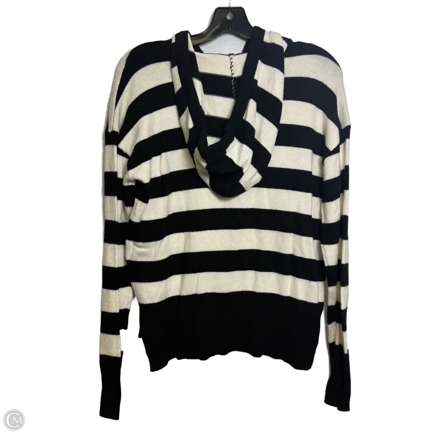 Sweater By Calvin Klein In Black & White, Size: M