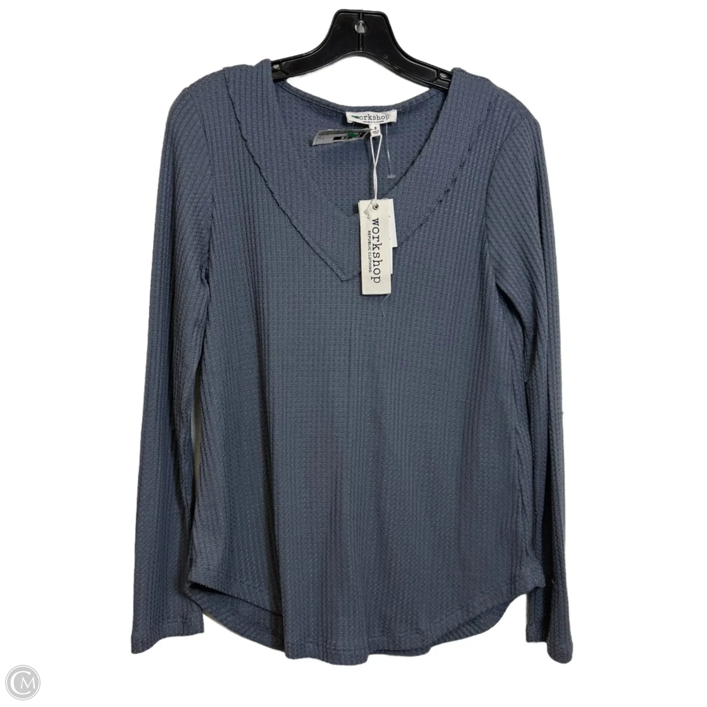 Top Long Sleeve By Workshop In Blue, Size: S
