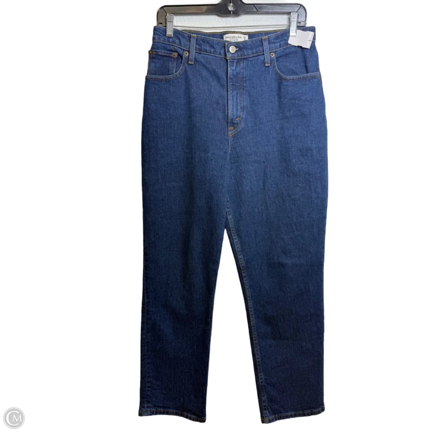 The 90s Straight Ultra High Rise Jeans By Abercrombie And Fitch In Blue Denim, Size: 8