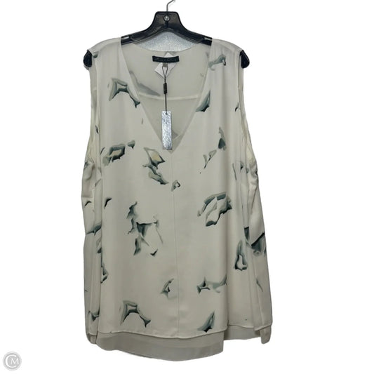 Top Sleeveless By Rose And Olive In Ivory, Size: 3x