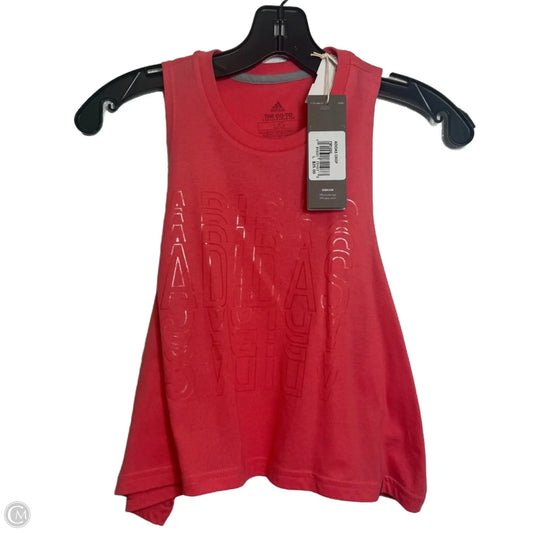 Athletic Tank Top By Adidas In Coral, Size: L