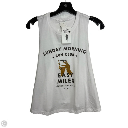 Athletic Tank Top By Cmf In White, Size: L
