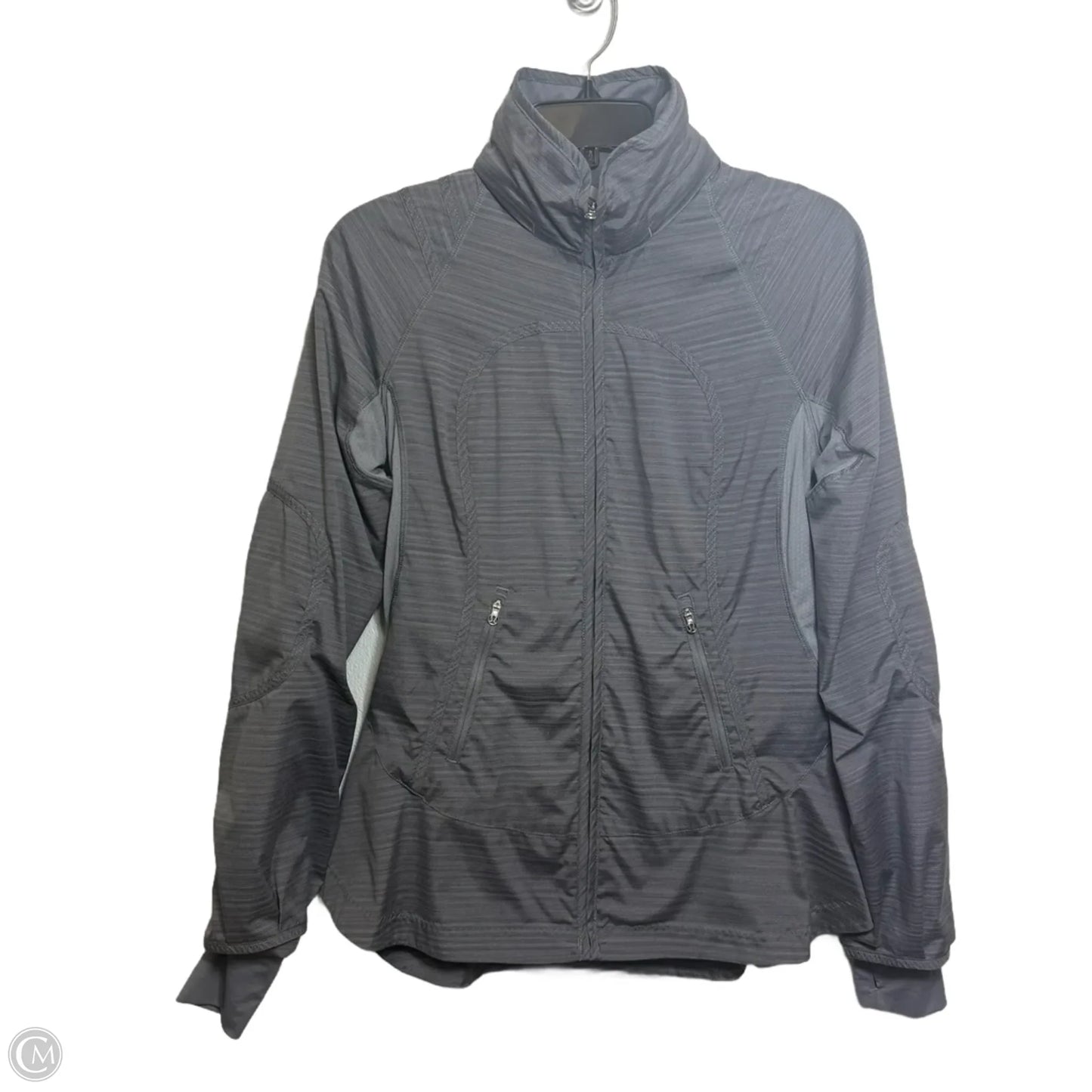Athletic Jacket By Lululemon In Grey, Size: 6