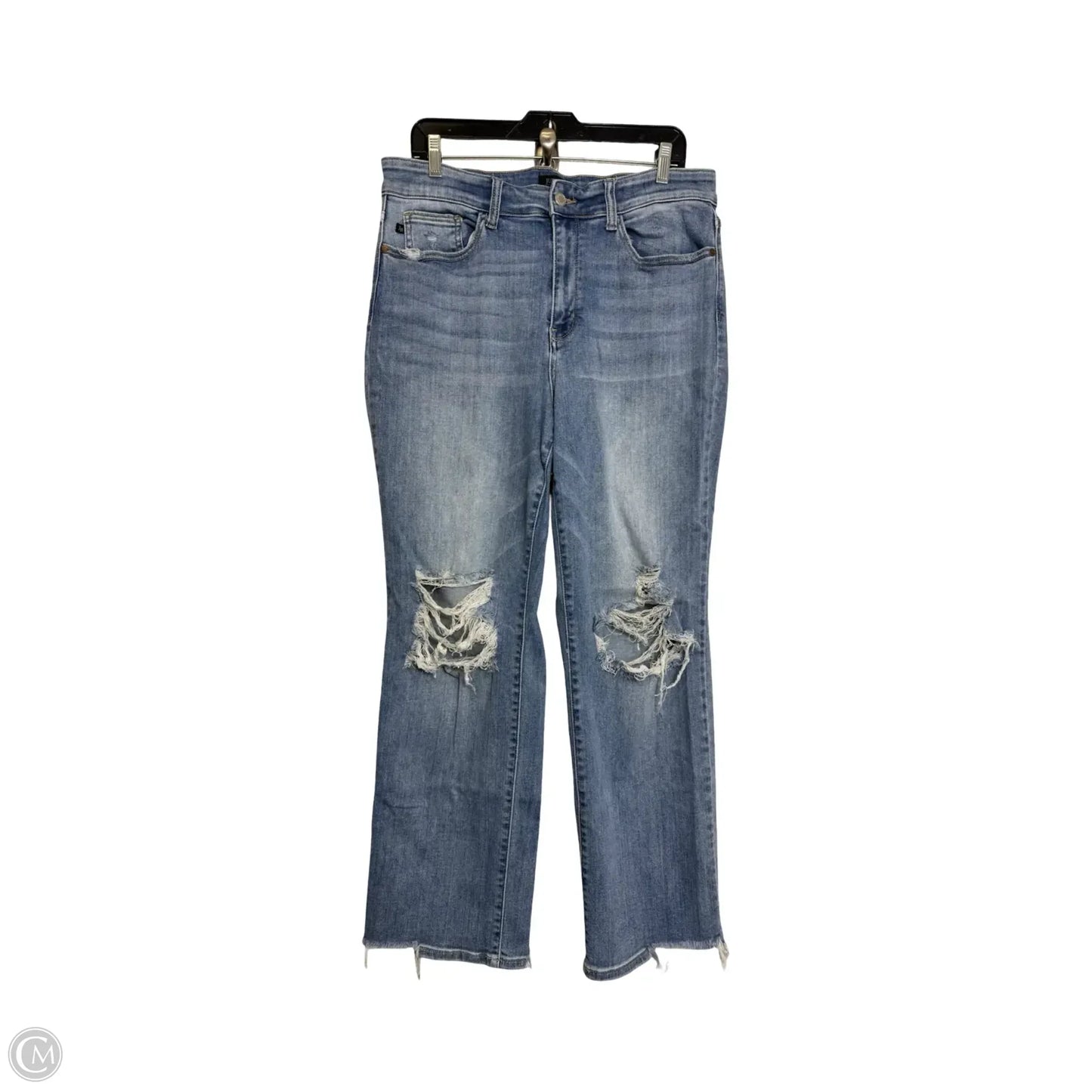 Jeans Straight By Judy Blue In Blue Denim, Size: 16