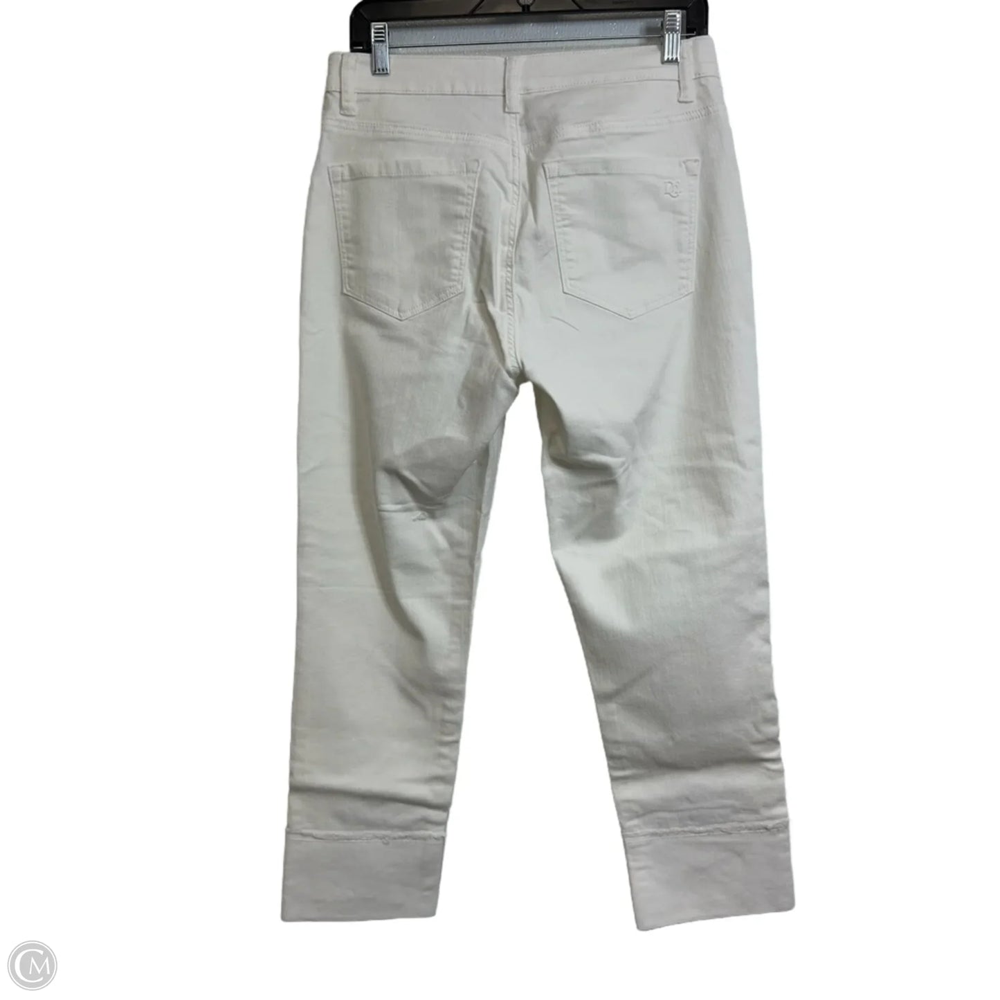 Jeans Straight By Diane Gilman In White Denim, Size: 8