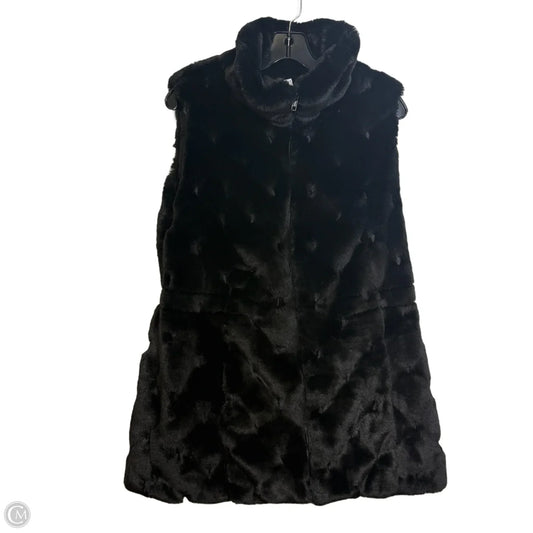Vest Faux Fur & Sherpa By White House Black Market In Black, Size: L