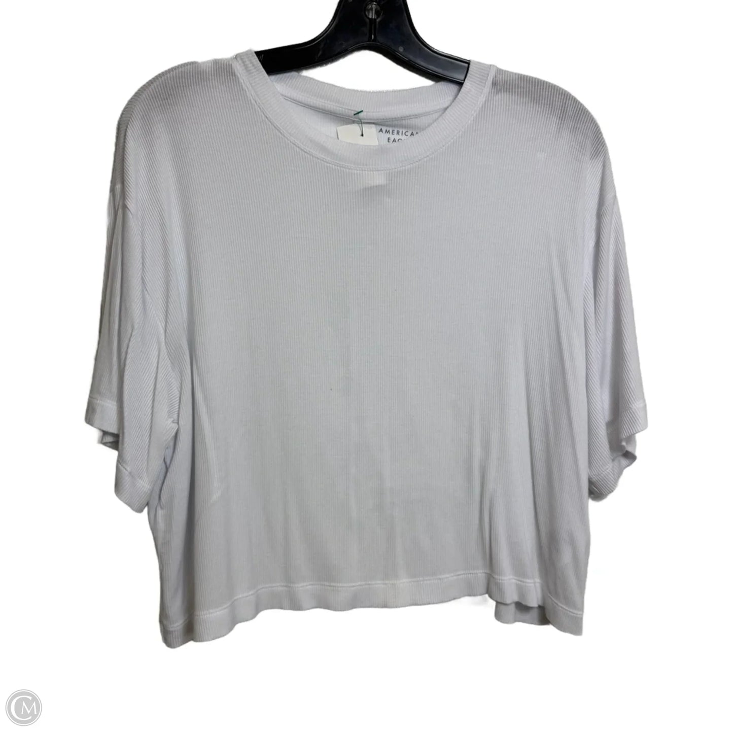 Top Short Sleeve Basic By American Eagle In White, Size: L