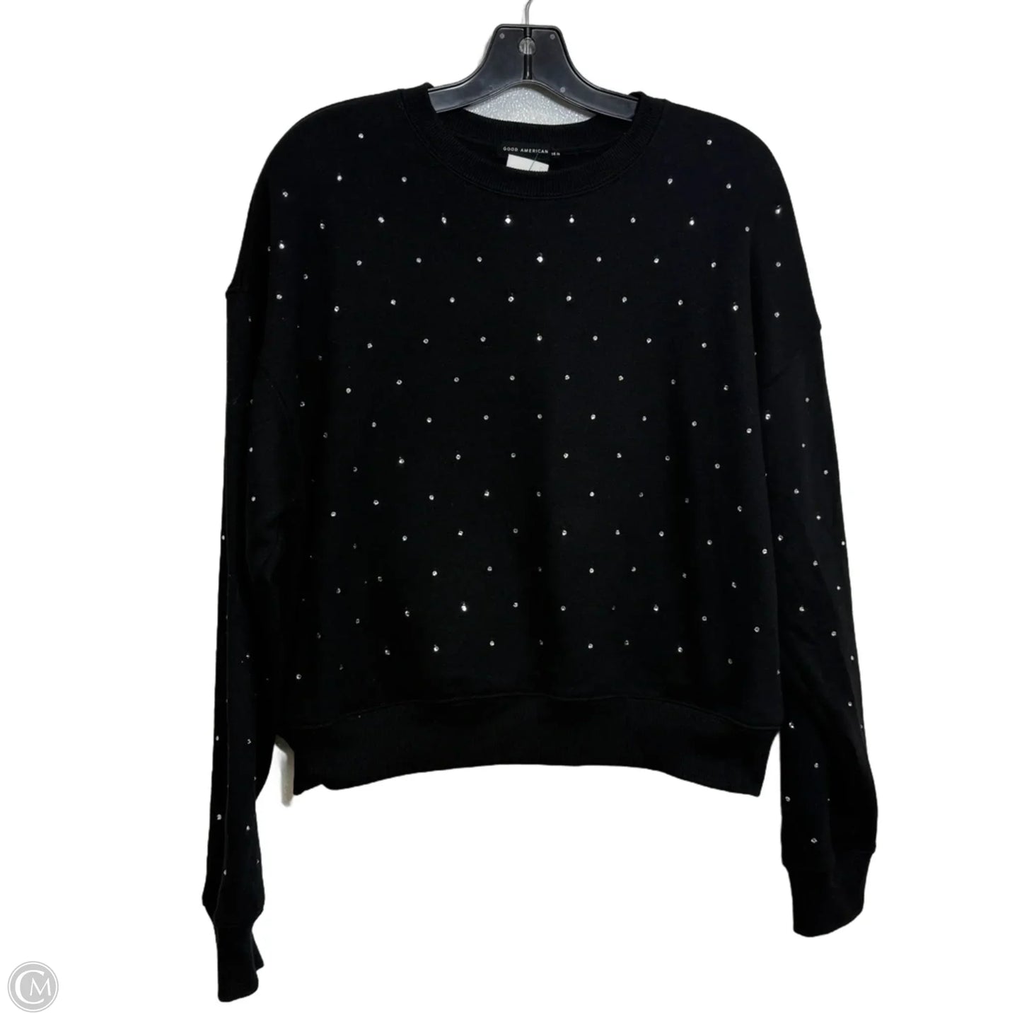 Top Long Sleeve By Good American In Black, Size: M