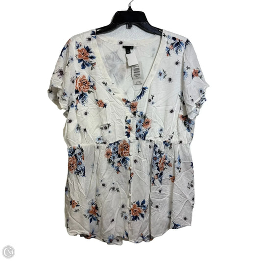 Top Short Sleeve By Torrid In Floral Print, Size: 1x
