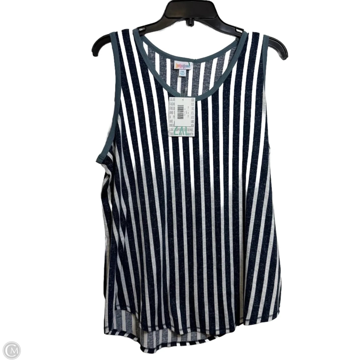 Top Sleeveless By Lularoe In Striped Pattern, Size: 2x