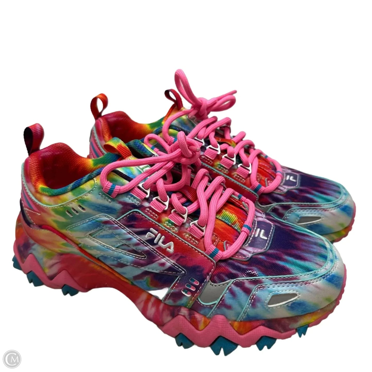 Shoes Sneakers By Fila In Rainbow Print, Size: 6.5