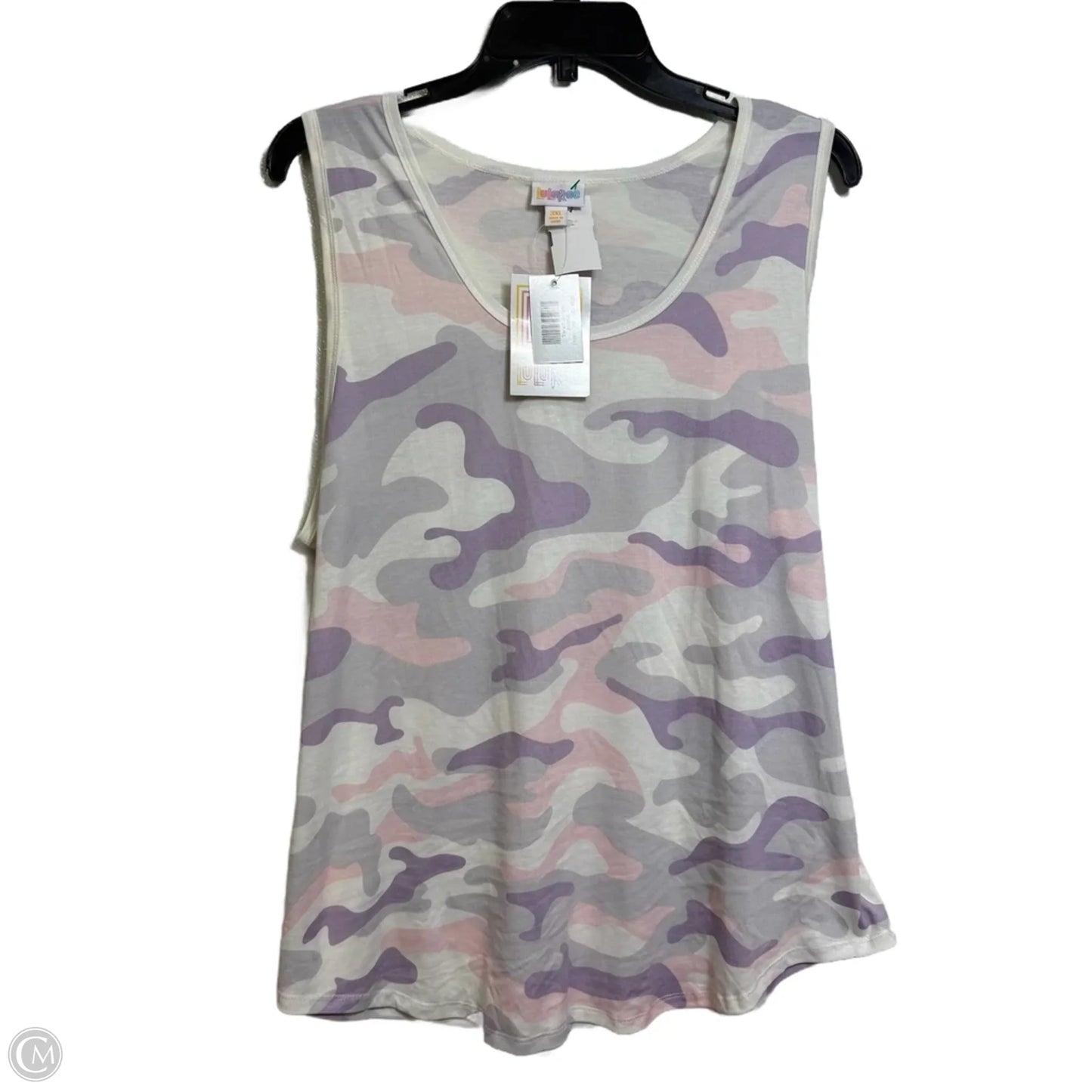 Top Sleeveless By Lularoe In Camouflage Print, Size: 3x