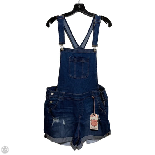 Shortalls By Wax Jean In Blue Denim, Size: 2x