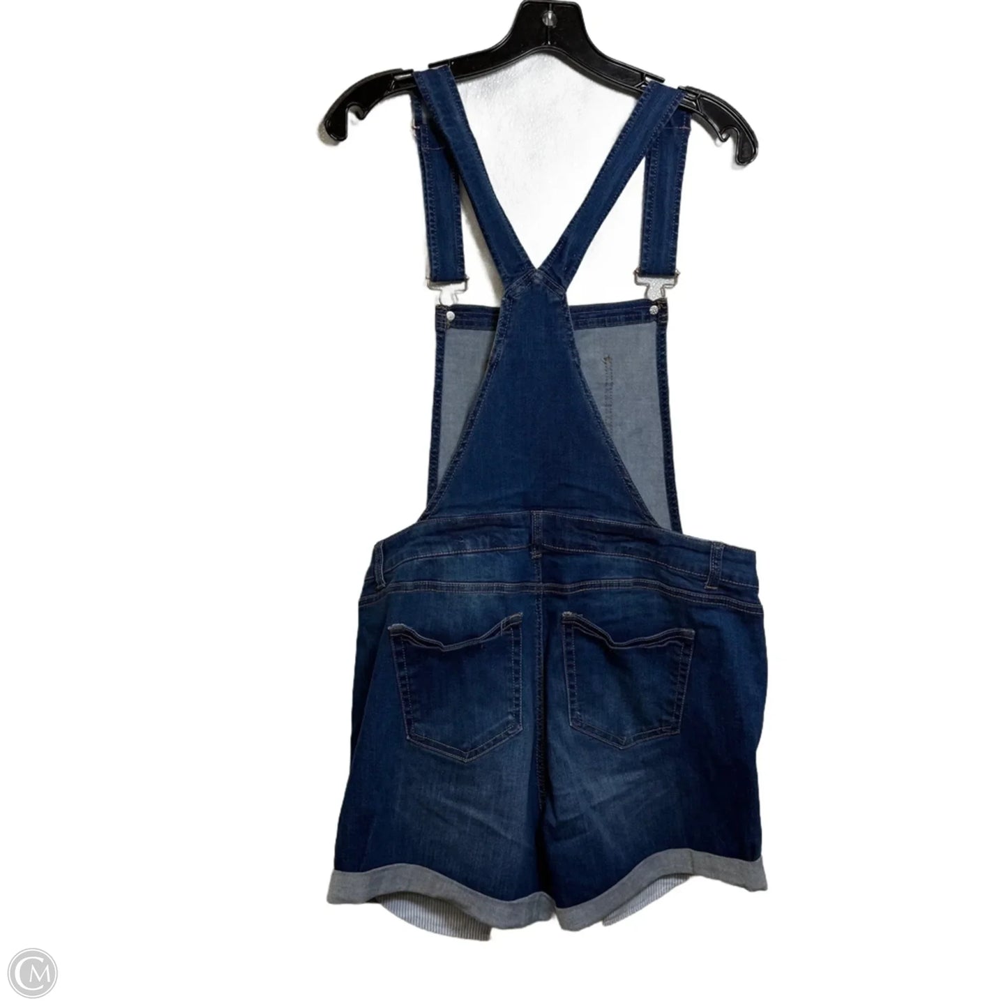 Shortalls By Wax Jean In Blue Denim, Size: 2x