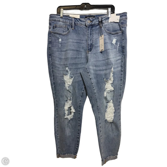 Jeans Skinny By Judy Blue In Blue Denim, Size: 18