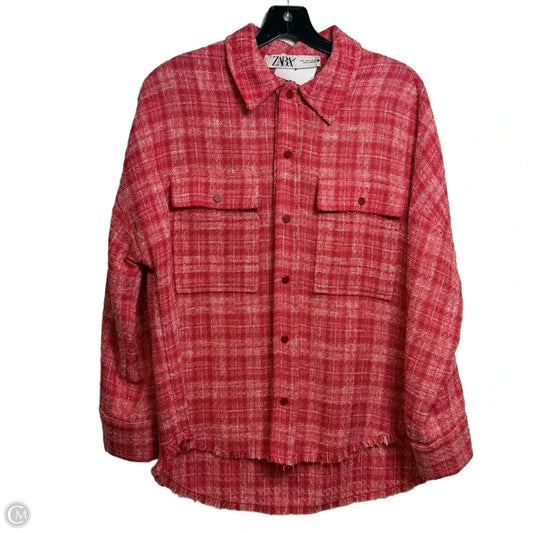 Top Long Sleeve By Zara In Coral, Size: S