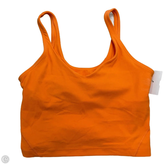 Athletic Bra By Lululemon In Orange, Size: 6
