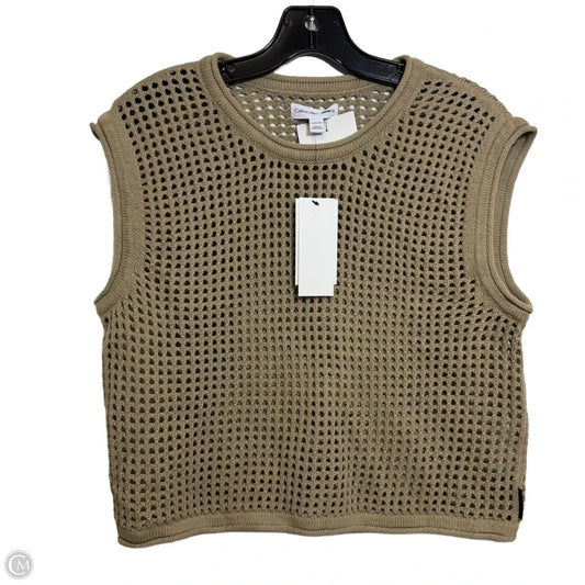 Top Sleeveless By Calvin Klein In Taupe, Size: Sp