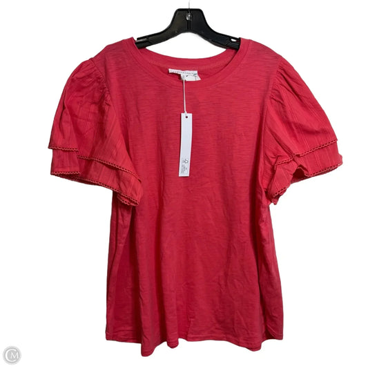 Top Short Sleeve By Jane And Delancey In Red, Size: 1x