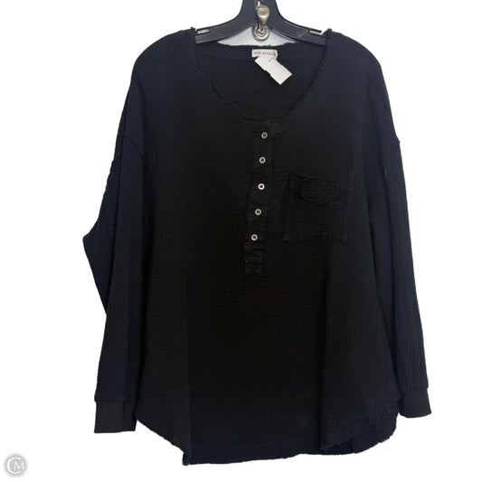 Top Long Sleeve Basic By Avec Les Filles In Black, Size: L